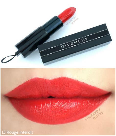 le rouge givenchy lipstick swatches|Givenchy interdit black.